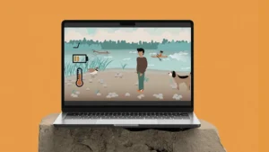 Image de la vidéo motion design de sensibilisation pour le Petit gravelot