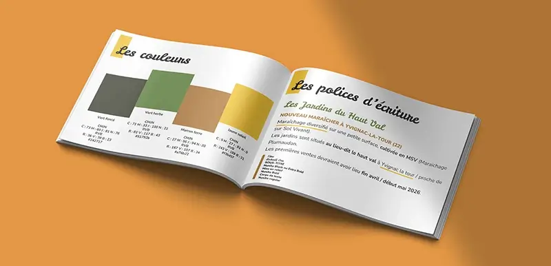 Charte graphique des Jardins du Haut Val