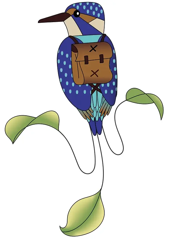Personnage martin pecheur voyageur