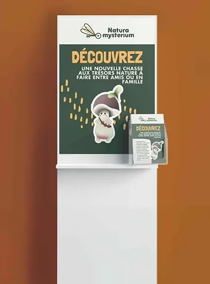 Stand avec un poster pour Natura mysterium